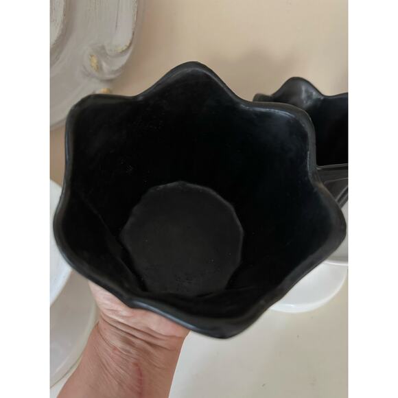 2 Vintage BON CHEF Fluted Pewter BLACK Individual Baking Serving Cups Bowls pair - Picture 16 of 16